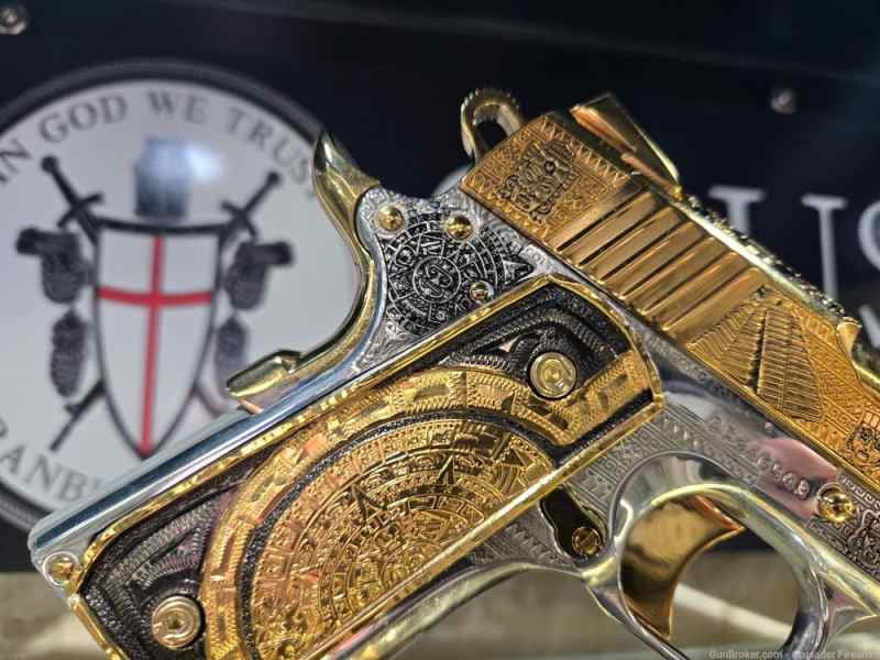 Exclusive Aztec themed Colt Defender, 24K Gold &amp; N