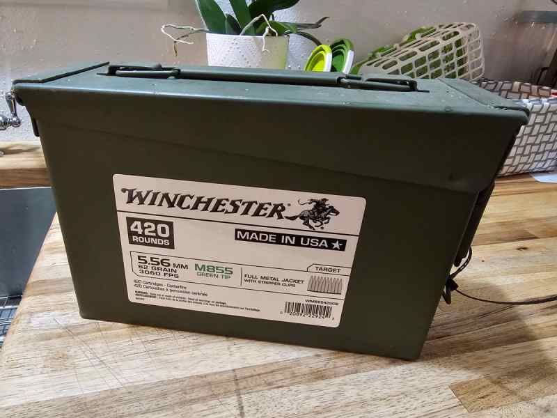 Winchester 5.56mm 62 grain M855 - 420rd Ammo Can 