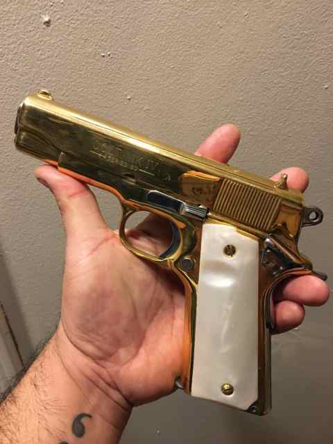 Colt 1911 24k gold 