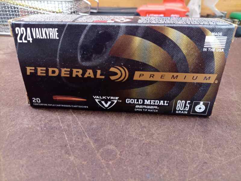 Federal premium 224  Valkyrie 80.5 gr