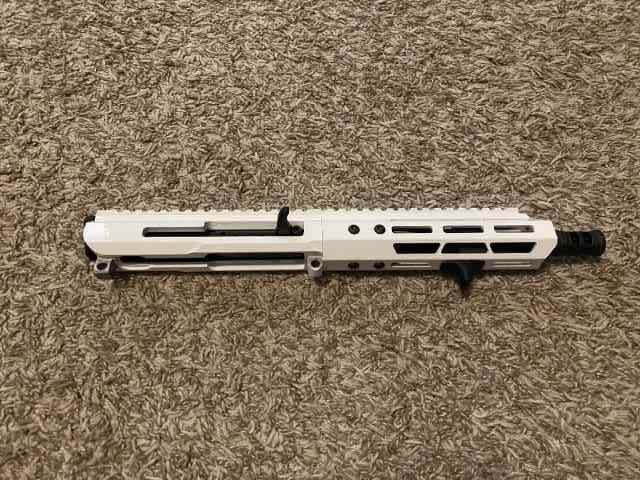 NIB COMPLETE BCA 7.5” 5.56 Upper in White Cerakote
