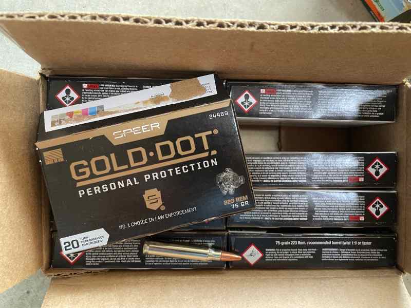 223 hunting and defense ammo Speer, rem 5.56 