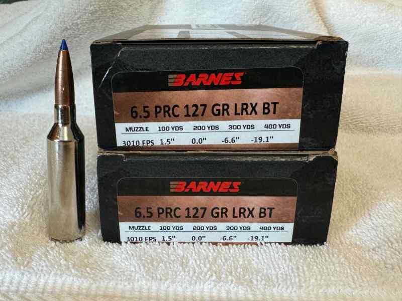 Reduced !!  Barnes 6.5 PRC Ammo For Sale for sale 