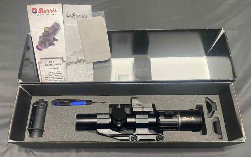 LIKE NEW BURRIS RT-6 COMBO 1-6x24mm RIFLE SCOPE