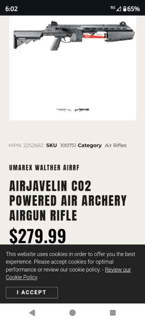 AirJavaline CO2 powered ARROW RIFLE!