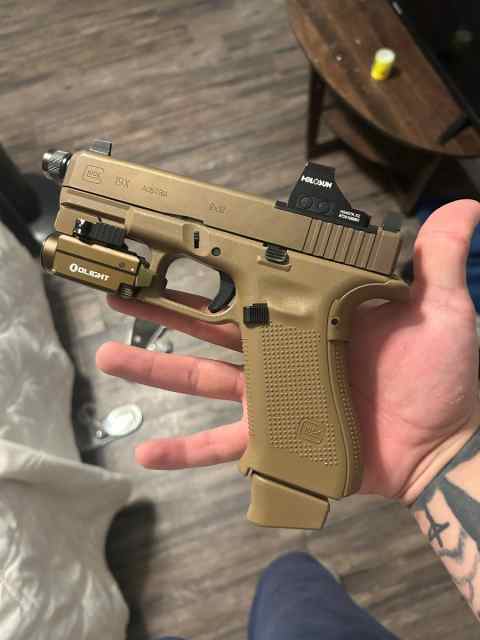 Glock 19x MOS, 407k, olight light/laser, holster