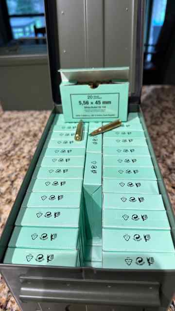 5.56 62gr SS109 - S&amp;B and ZQI - 1480 rounds total