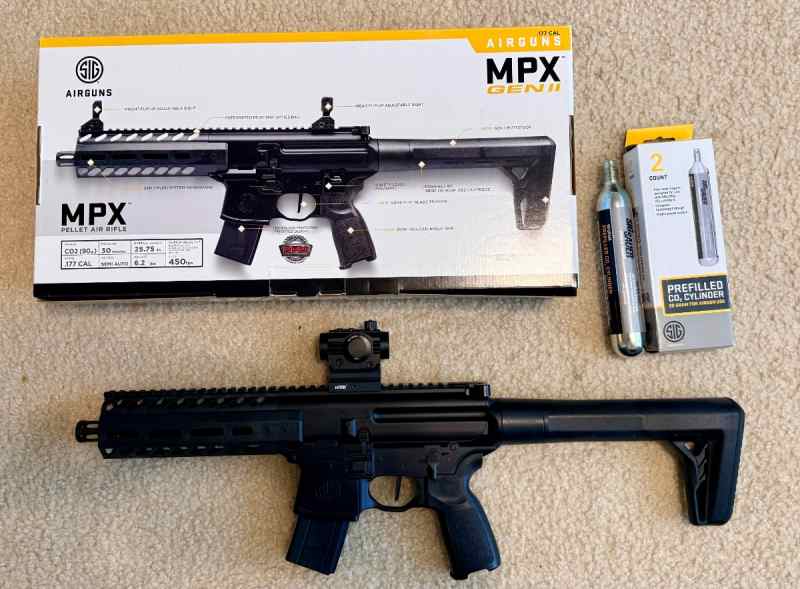Sig Sauer M17 &amp; MPX CO2 Pellet Guns with Red Dots