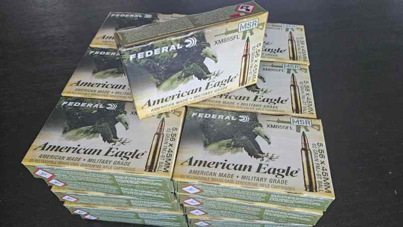 620 Rounds of 5.56x45mm - 62 Grain FMJ - Federal