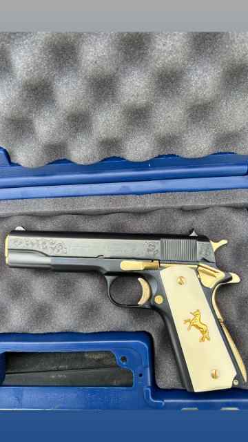 Factory engraved Colt 1911 45acp