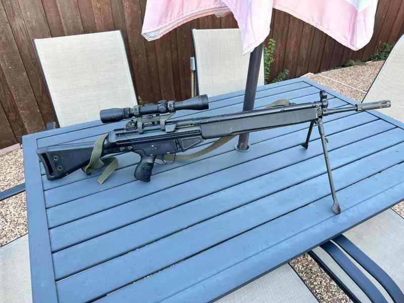 Pre Ban 1981 HK91 w scope mount, bipod, 37 Mags