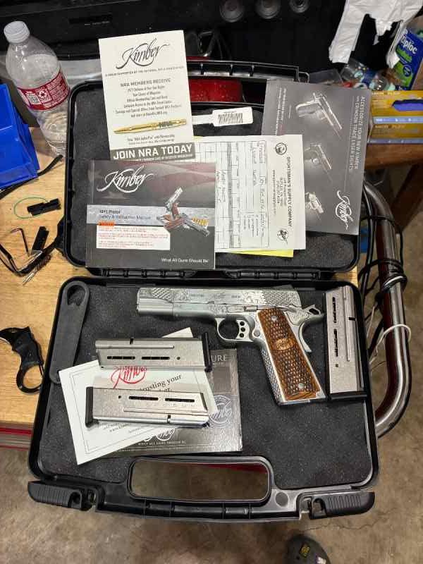 Engraved Kimber Stainless Raptor 9mm