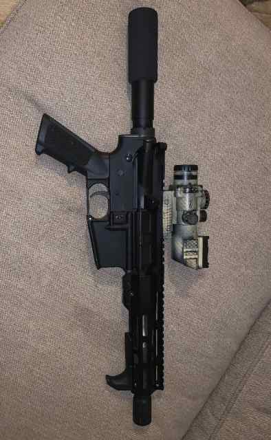 AR pistol with extras and 500 rds of ammo