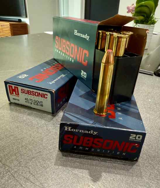 Hornady Gov 410 gr Subsonic Ammo. 60rds