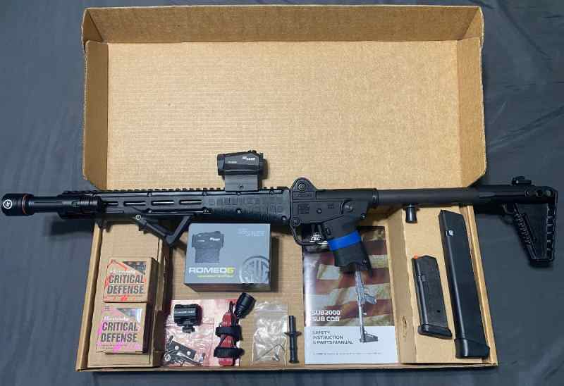 LIKE NEW KEL-TEC SUB2000 GEN3 9MM RED DOT 2MAGS