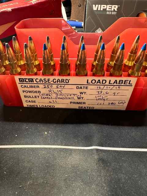 250 savage reloads and brass