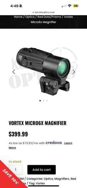 Vortex red dot and 6xmag