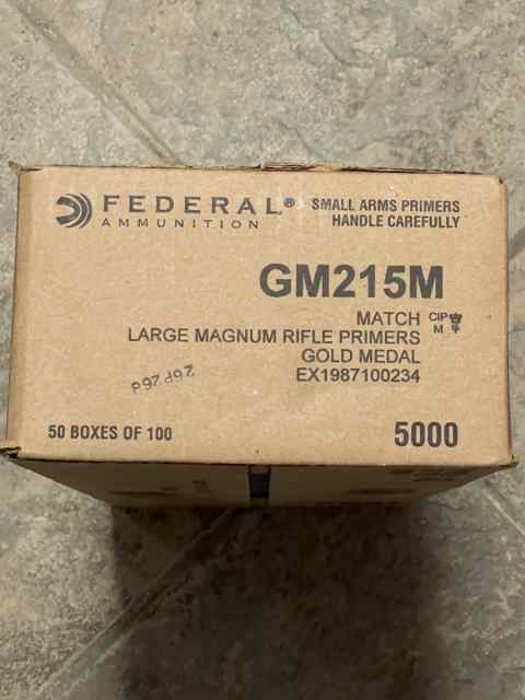 Fed Gold Medal 215M Lrg Magnum Rifle Match Primers