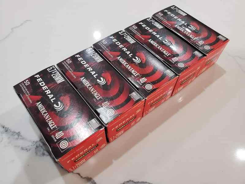 5.7 Ammo Federal FMJ 50 Round Boxes 40gr $40/Box