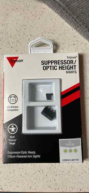 Trijicon Suppressor/ Optic Height Sights CZ P 10