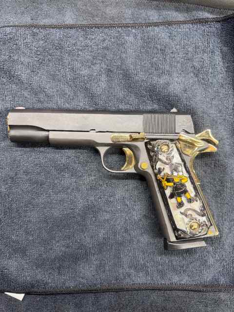 Gold 1911 Rock Island 45 acp
